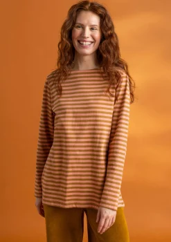 Flash Sale Gudrun Sjödén Basic-Streifenshirt aus Bio-Baumwolle röstkaffee-leinenblau
