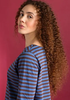 Cheap Gudrun Sjödén Basic-Streifenshirt aus Bio-Baumwolle schwarz-röstkaffee