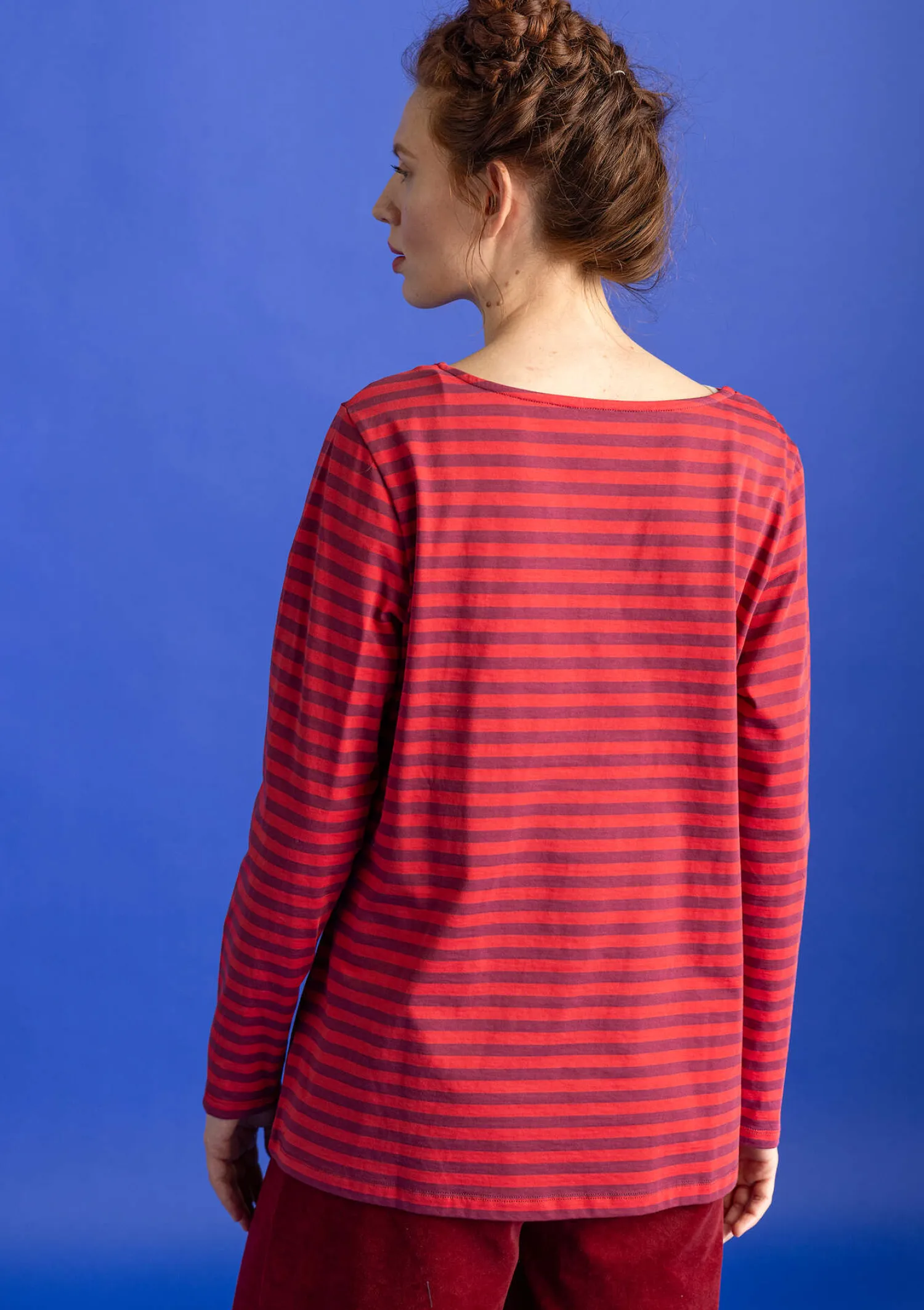 Store Gudrun Sjödén Basic-Streifenshirt aus Bio-Baumwolle indigoblau-leinenblau