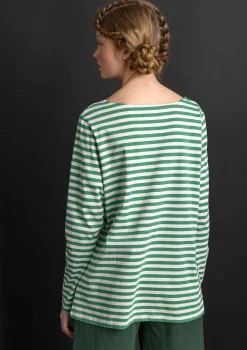 Cheap Gudrun Sjödén Basic-Streifenshirt aus Bio-Baumwolle malachit-feder
