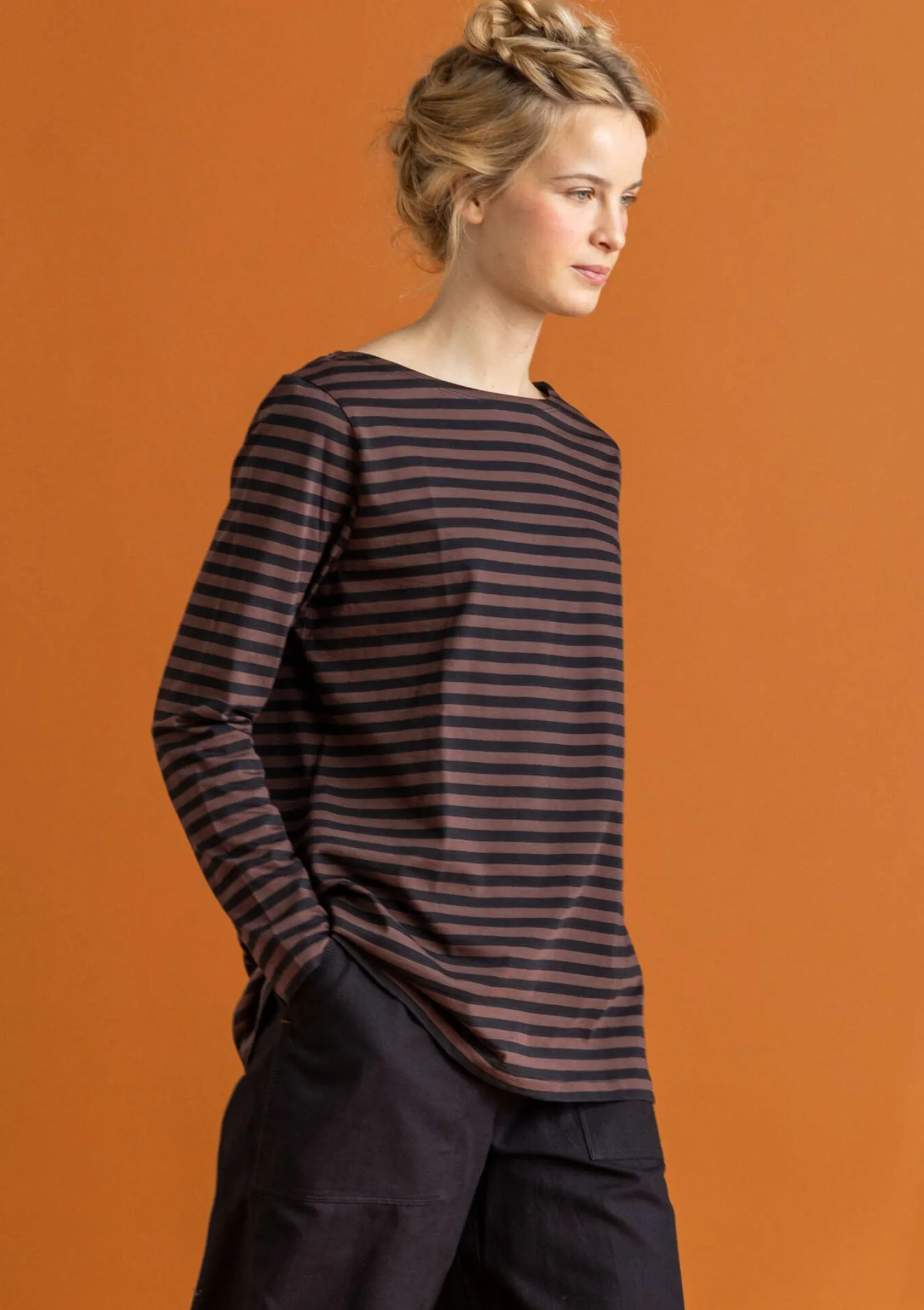 New Gudrun Sjödén Basic-Streifenshirt aus Bio-Baumwolle purpur-walderdbeere