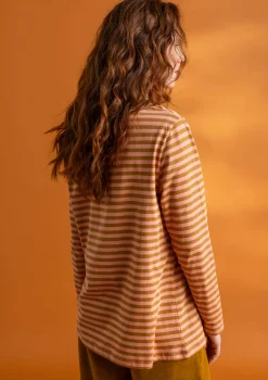 Clearance Gudrun Sjödén Basic-Streifenshirt aus Bio-Baumwolle indigoblau-leinenblau