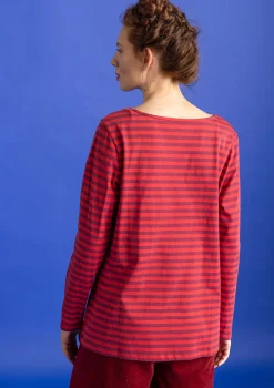 Shop Gudrun Sjödén Basic-Streifenshirt aus Bio-Baumwolle schwarz-röstkaffee