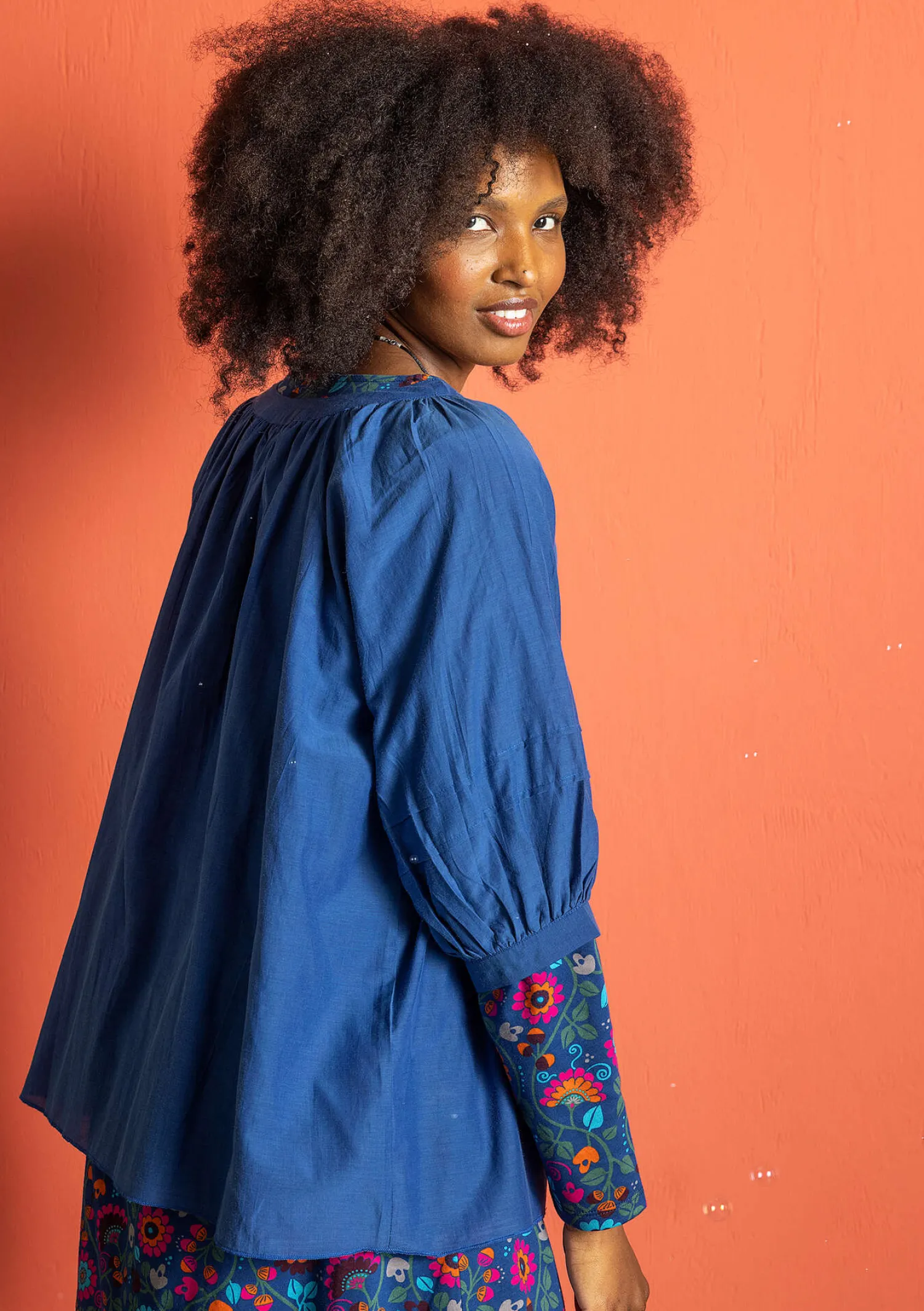 New Gudrun Sjödén Bluse aus Baumwolle/Seide schwarz