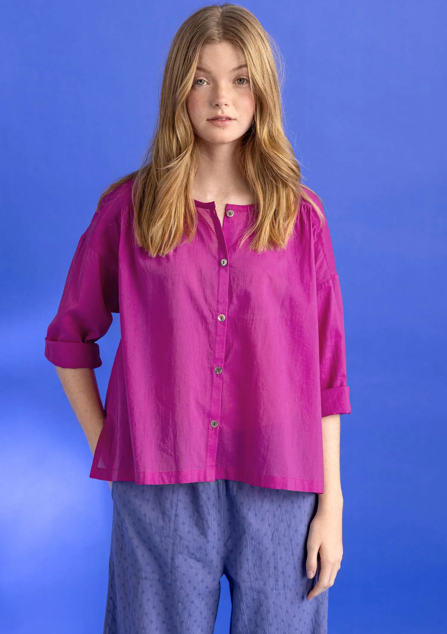 Cheap Gudrun Sjödén Bluse „Hedda“ aus Bio-Baumwollgewebe opalgrün