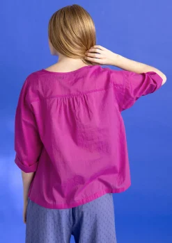 Best Gudrun Sjödén Bluse „Hedda“ aus Bio-Baumwollgewebe opalgrün