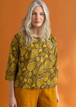 Fashion Gudrun Sjödén Bluse „Hedda“ aus Bio-Baumwollgewebe granatapfel