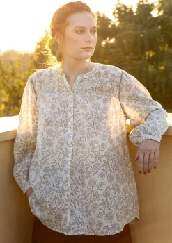 Hot Gudrun Sjödén Bluse „Lisa“ aus Bio-Baumwolle zartindigo