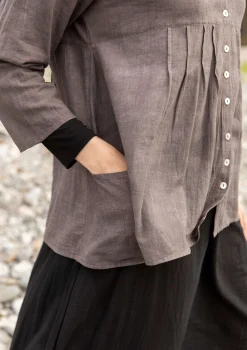 Best Sale Gudrun Sjödén Bluse „Samira“ aus Bio-Baumwolle rost