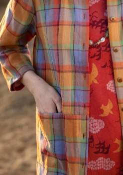 Discount Gudrun Sjödén Bluse „Skagen“ aus Bio-Baumwollgewebe meeresgrün