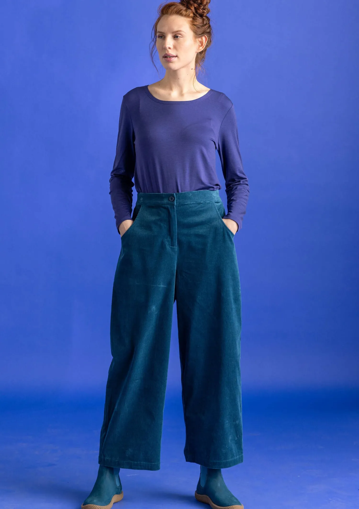 Discount Gudrun Sjödén Cordhose aus Bio-Baumwolle/Elasthan dunkelaubergine