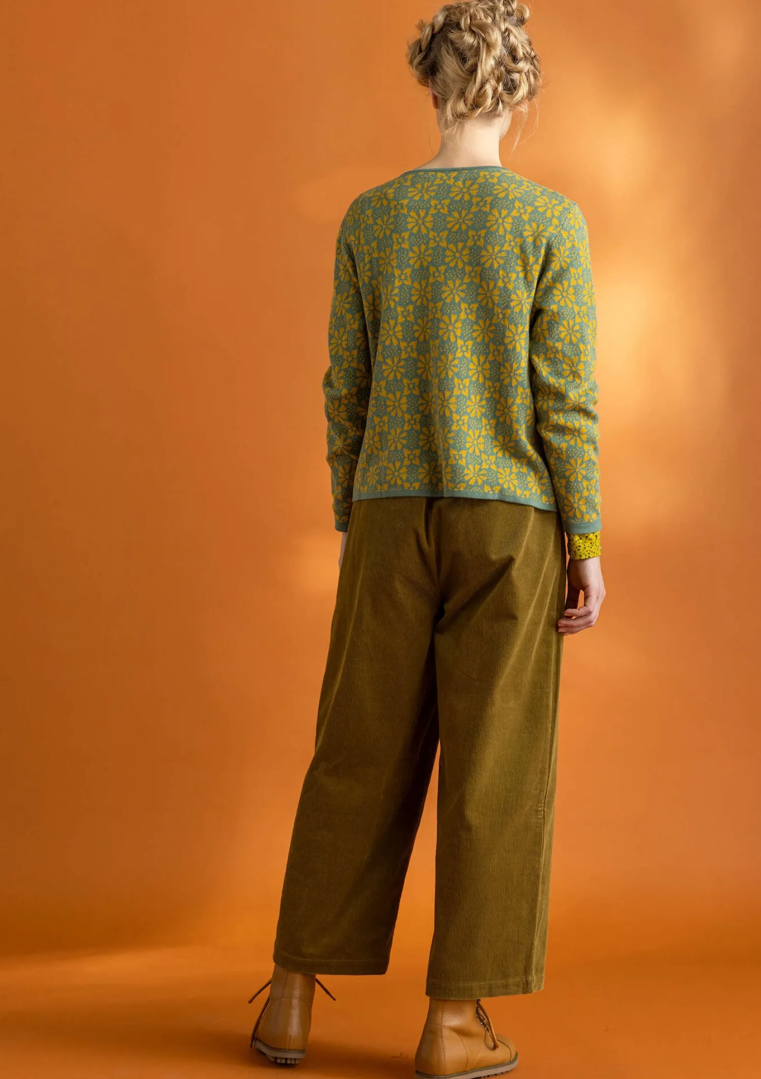 Cheap Gudrun Sjödén Cordhose aus Bio-Baumwolle/Elasthan dunkelolive