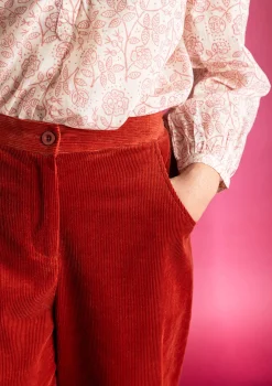Outlet Gudrun Sjödén Cordhose aus Bio-Baumwolle/Elasthan rost