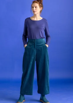 Best Gudrun Sjödén Cordhose aus Bio-Baumwolle/Elasthan dunkelolive