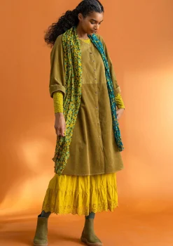 Best Sale Gudrun Sjödén Cordkleid aus Bio-Baumwolle/Elasthan dunkelolive
