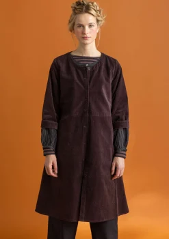 Cheap Gudrun Sjödén Cordkleid aus Bio-Baumwolle/Elasthan dunkelaubergine