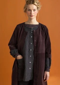 Online Gudrun Sjödén Cordkleid aus Bio-Baumwolle/Elasthan dunkelolive