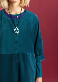 New Gudrun Sjödén Cordkleid aus Bio-Baumwolle/Elasthan dunkelaubergine