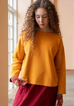 Sale Gudrun Sjödén Einfarbiges Shirt aus Bio-Baumwolle wermutkraut