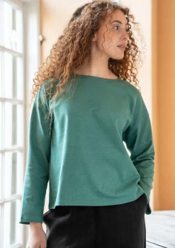 Shop Gudrun Sjödén Einfarbiges Shirt aus Bio-Baumwolle wermutkraut