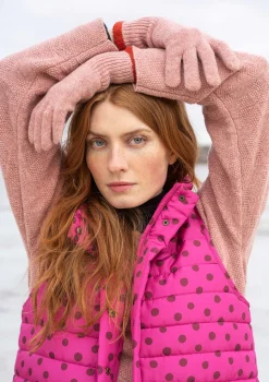 Best Sale Gudrun Sjödén Fingerhandschuhe aus Lammwolle hellflaschengrün-genoppt