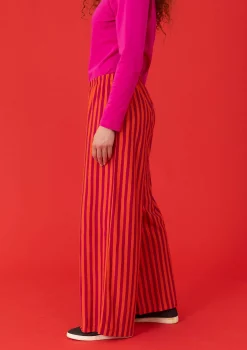 Online Gudrun Sjödén Gestreifte Jerseyhose aus Bio-Baumwolle/Modal schwarz-feder