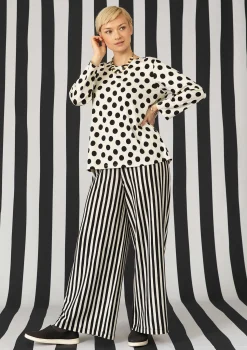 Best Sale Gudrun Sjödén Gestreifte Jerseyhose aus Bio-Baumwolle/Modal basilikum-hellorientgrün
