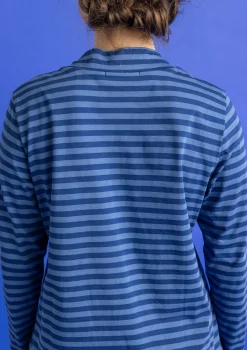 Cheap Gudrun Sjödén Gestreiftes Stehkragenshirt aus Bio-Baumwolle schwarz-röstkaffee