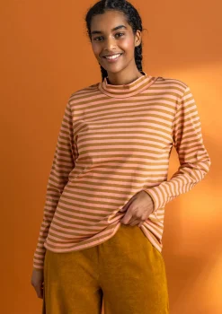 New Gudrun Sjödén Gestreiftes Stehkragenshirt aus Bio-Baumwolle curry-lilie