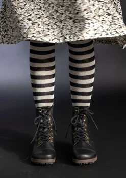 Best Sale Gudrun Sjödén Gestreifte Strumpfhose aus Bio-Baumwolle indigo/leinenblau