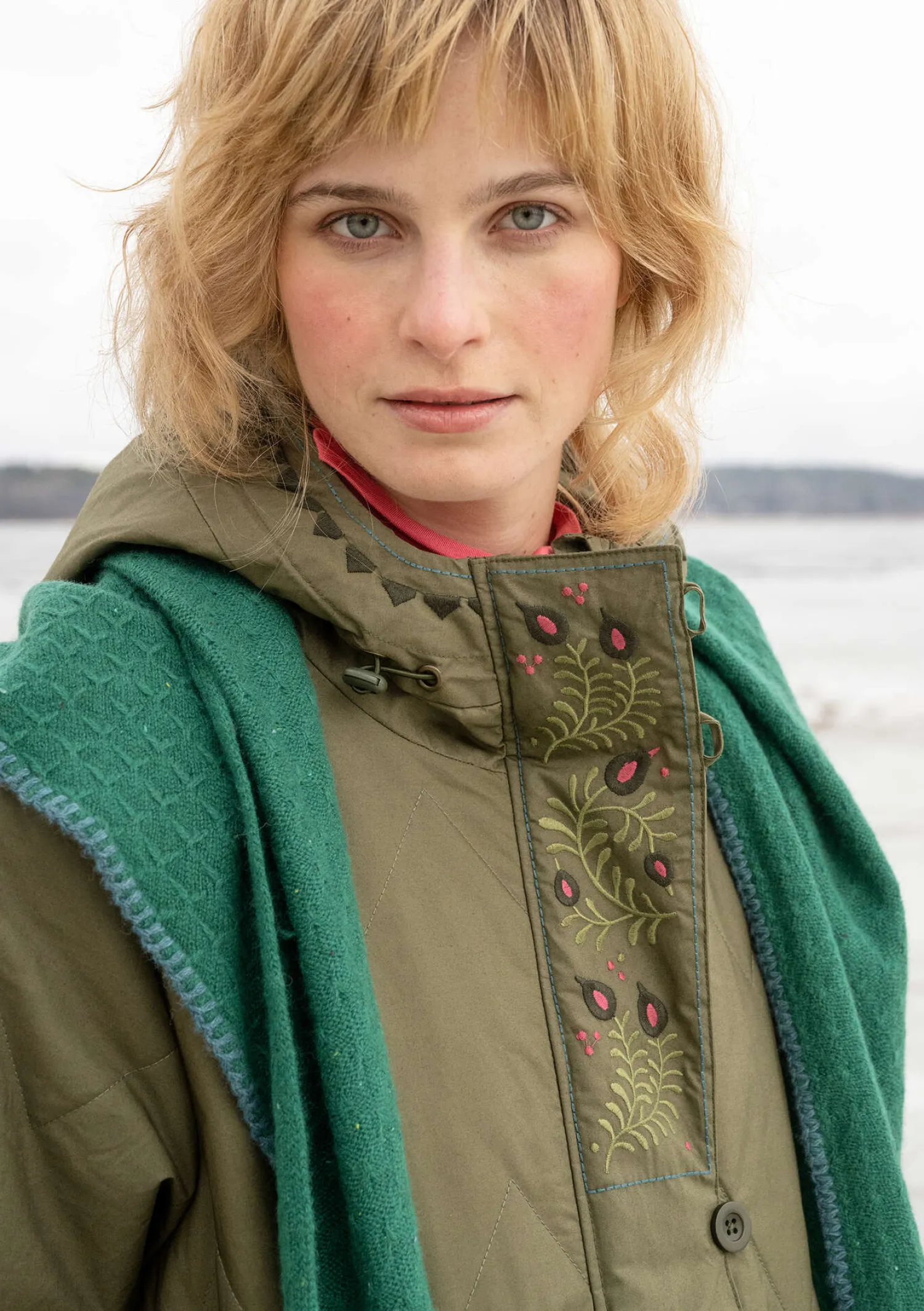 New Gudrun Sjödén Gewebter Steppmantel „Svalbard“ weißdorn
