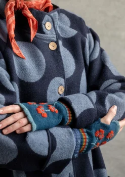 Best Gudrun Sjödén Handstulpen „Saga“ aus Recycling-Wolle petrol