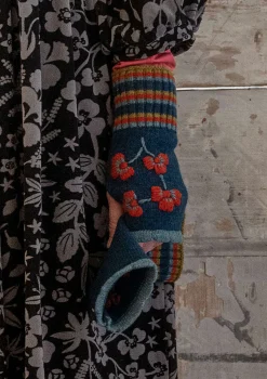 Best Gudrun Sjödén Handstulpen „Saga“ aus Recycling-Wolle petrol