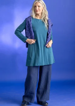 Cheap Gudrun Sjödén Hose „Asta“ aus Leinengewebe dunkelgrün