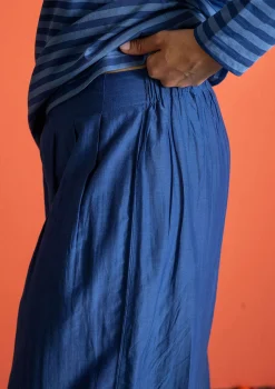 Best Gudrun Sjödén Hose aus Baumwolle/Seide indigoblau