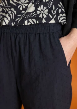 Best Gudrun Sjödén Hose aus Bio-Baumwolldobby schwarz