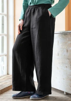 Best Sale Gudrun Sjödén Hose aus Leinengewebe schwarz