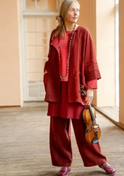 Best Sale Gudrun Sjödén Hose aus Leinengewebe tinte