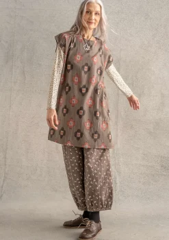 Outlet Gudrun Sjödén Hose „Mud“ aus Bio-Baumwollgewebe dunkelindigogrün