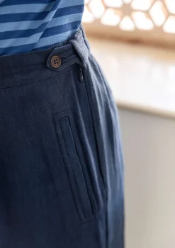 Discount Gudrun Sjödén Hose „Stina“ aus Bio-Baumwollgewebe tinte