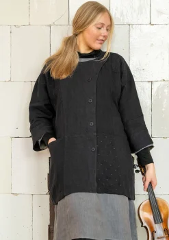 Sale Gudrun Sjödén Jacke „Andante“ aus Leinen tinte