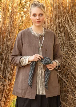 Clearance Gudrun Sjödén Jacke aus Leinen/Bio-Baumwolle leinenblau