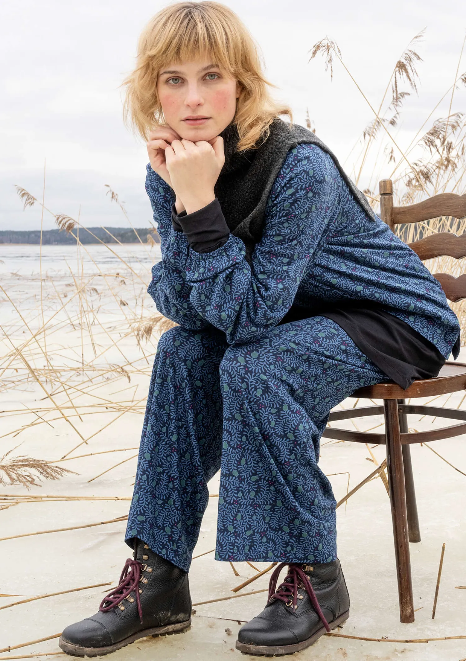 New Gudrun Sjödén Jerseyhose „Aurora“ aus Bio-Baumwolle/Modal/Elasthan pfauengrün