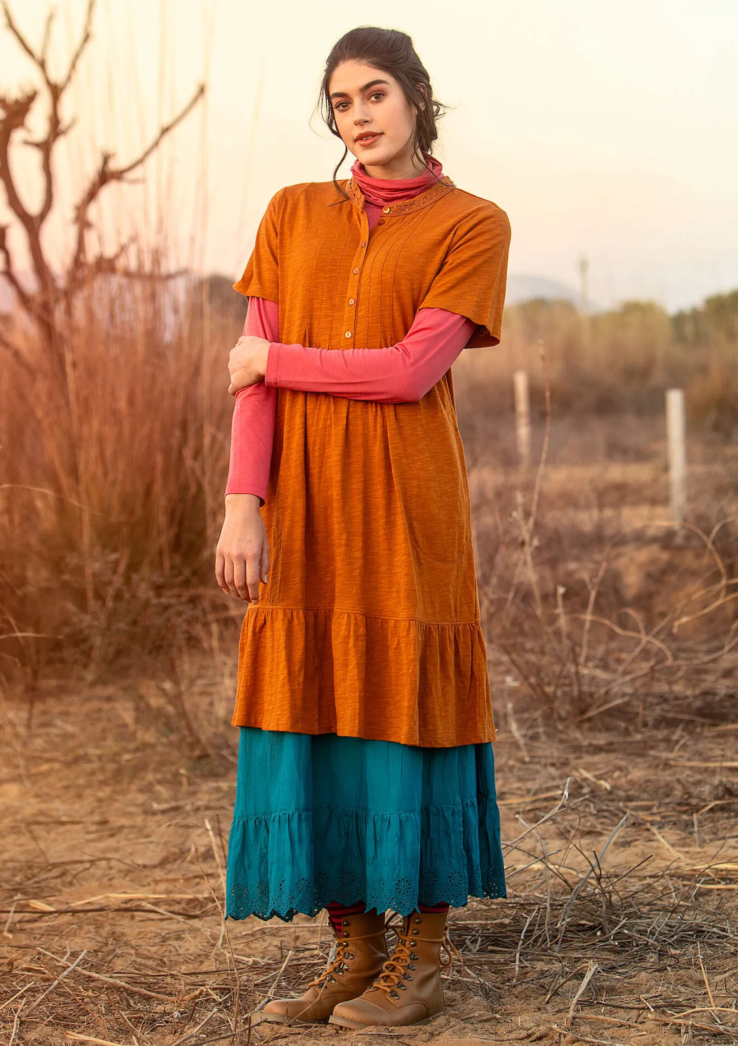 Cheap Gudrun Sjödén Jerseykleid aus Bio-Baumwolle dunkelaschgrau