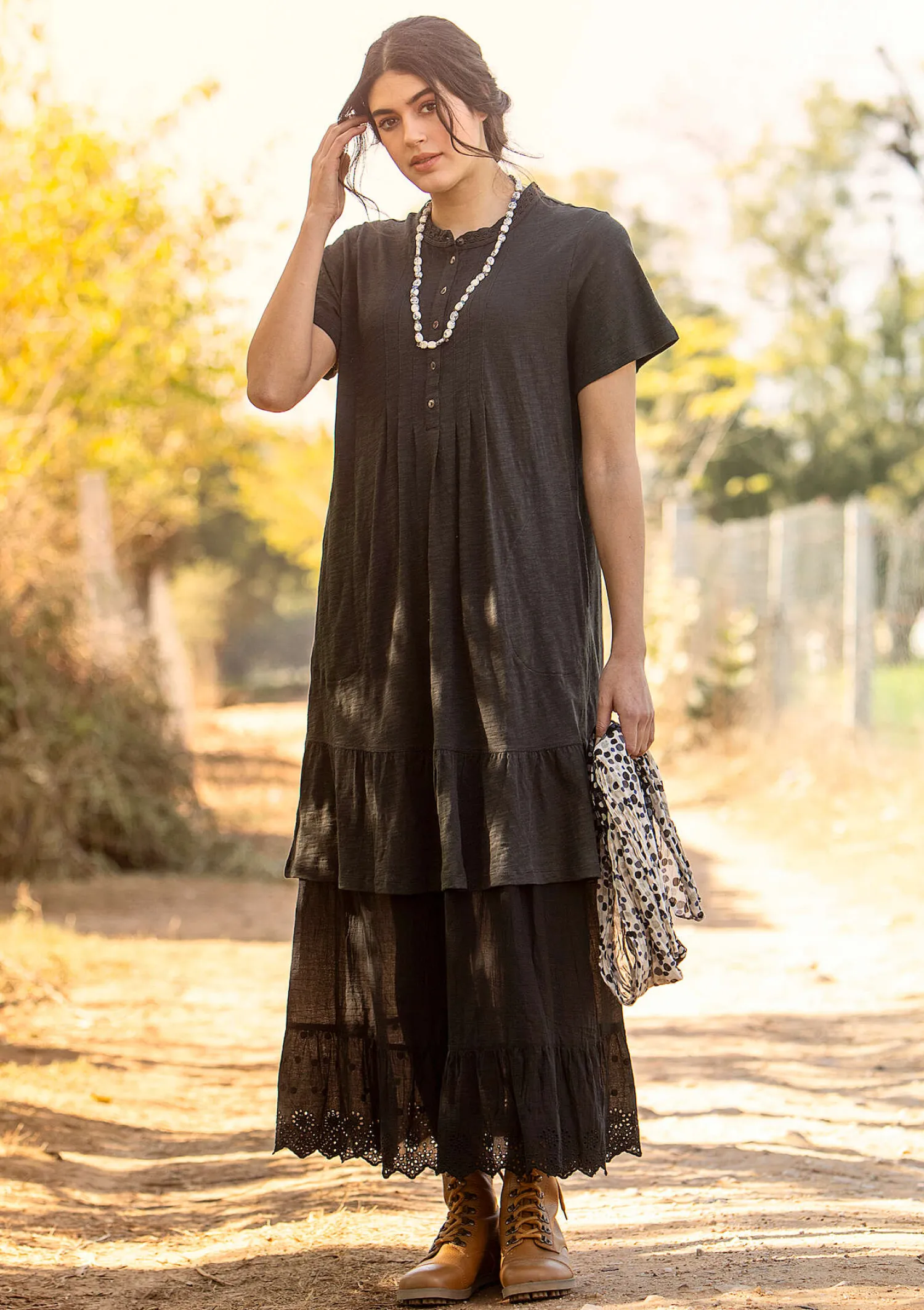 Flash Sale Gudrun Sjödén Jerseykleid aus Bio-Baumwolle bernstein