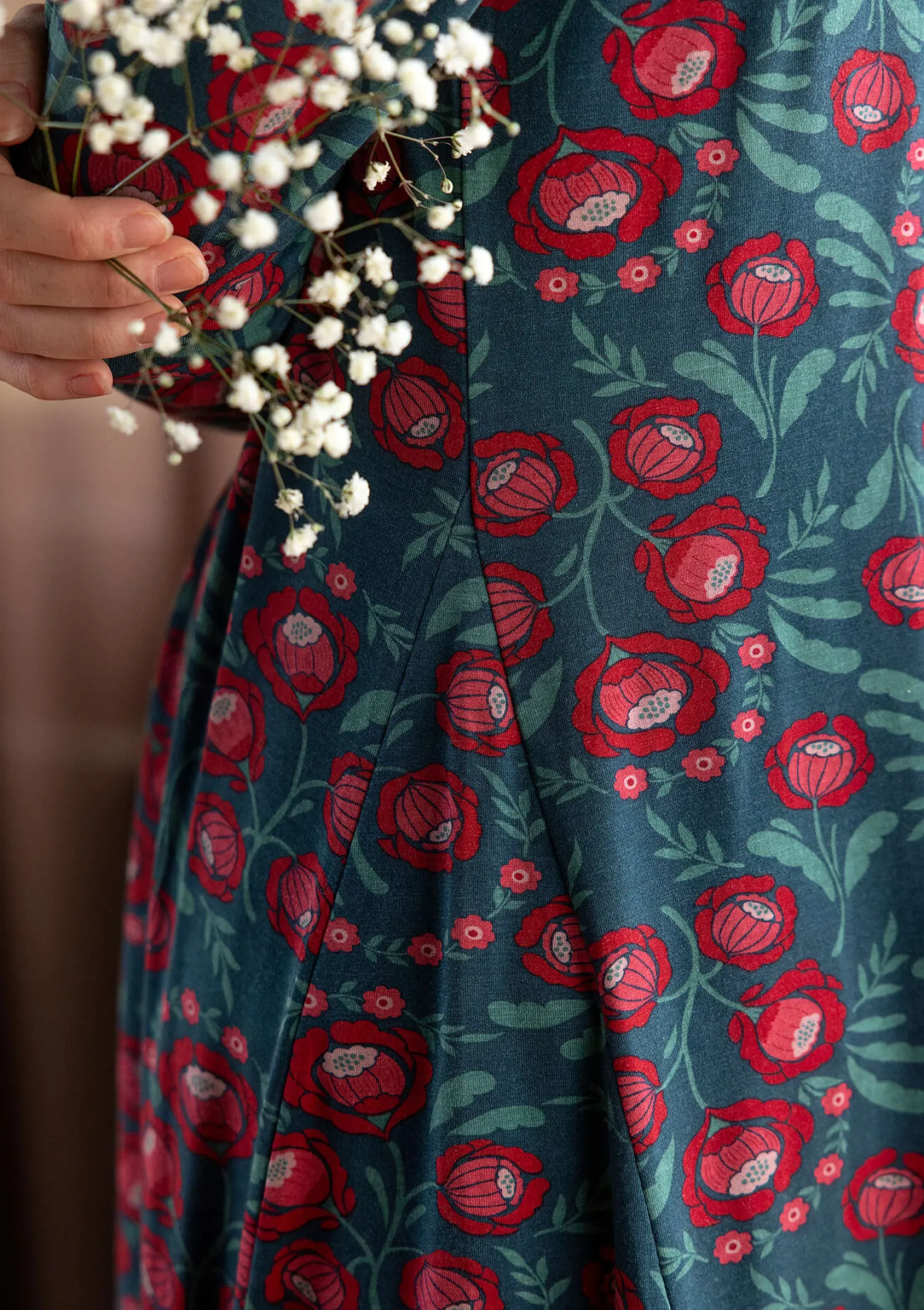 Store Gudrun Sjödén Jerseykleid „Dagny“ aus Lyocell/Elasthan mohn