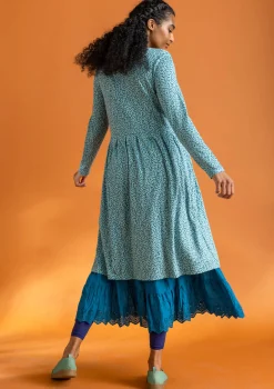 Store Gudrun Sjödén Jerseykleid „Helga“ aus Lyocell/Elasthan jade-gemustert