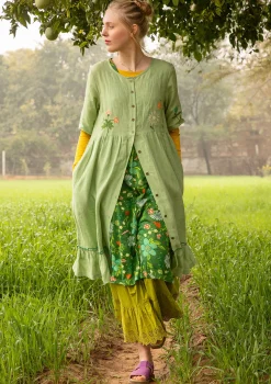 Store Gudrun Sjödén Jerseykleid „Midsommarsol“ aus Bio-Baumwolle seegras