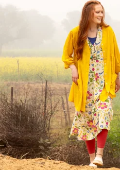 Clearance Gudrun Sjödén Jerseykleid „Midsommarsol“ aus Bio-Baumwolle holunderblüte