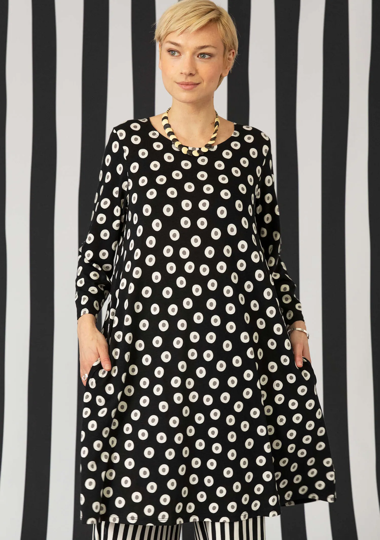 Hot Gudrun Sjödén Jerseykleid „Nicole“ aus Bio-Baumwolle/Modal schwarz
